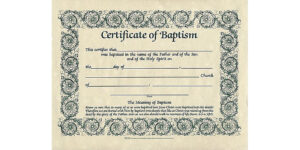 Baptism certificate