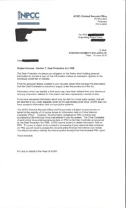 Police disclosure document